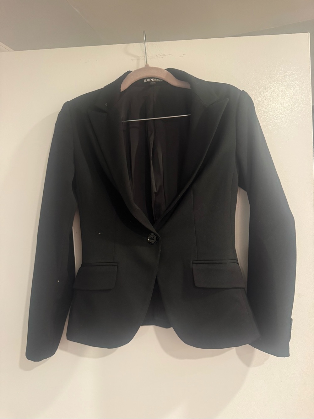 Express Women's Black Tailored Single-Button Blazer size 00